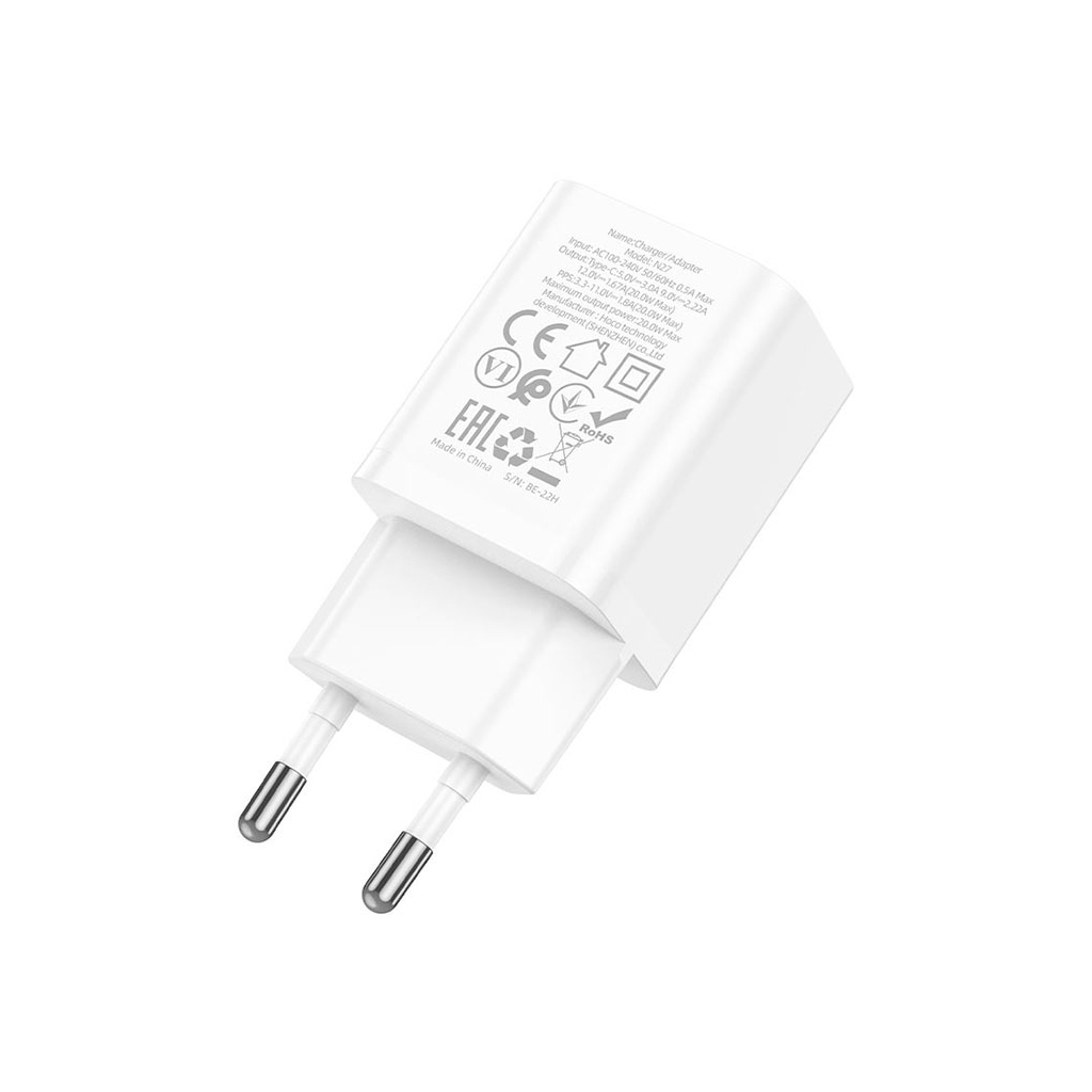 Зарядний пристрій HOCO N27 Innovative USB-C PD20W White (6931474783455) - зображення 2
