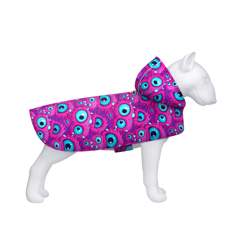 Дощовик для тварин WAUDOG Clothes Накидка з капюшоном Око монстра S (356-4049) - зображення 1