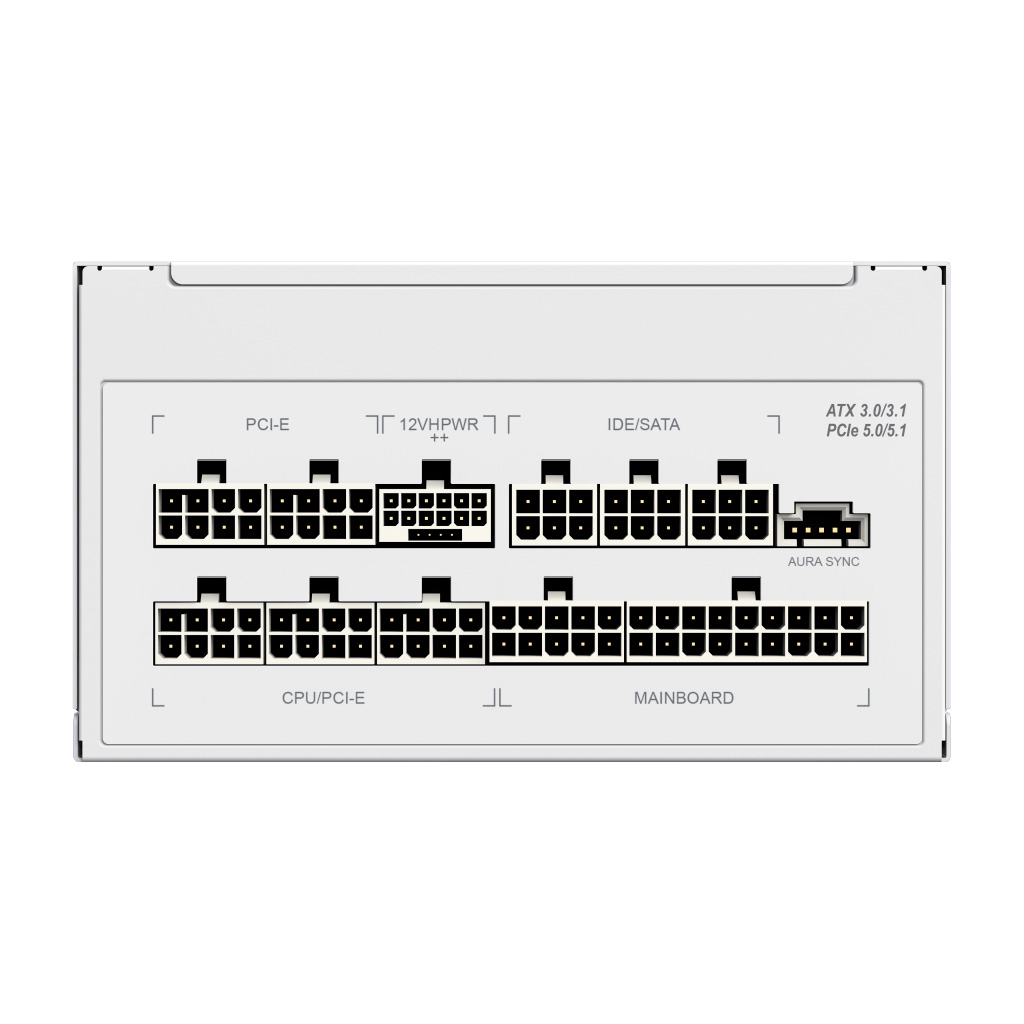 Блок живлення Gamemax 1300W RGB-1300 WH (RGB-1300 WH (ATX3.0/3.1 PCIe5.) - зображення 8