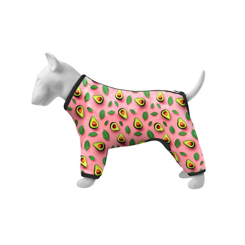 Вітровка для тварин WAUDOG Clothes Авокадо на рожевому S 30 (388-4051) - зображення 1