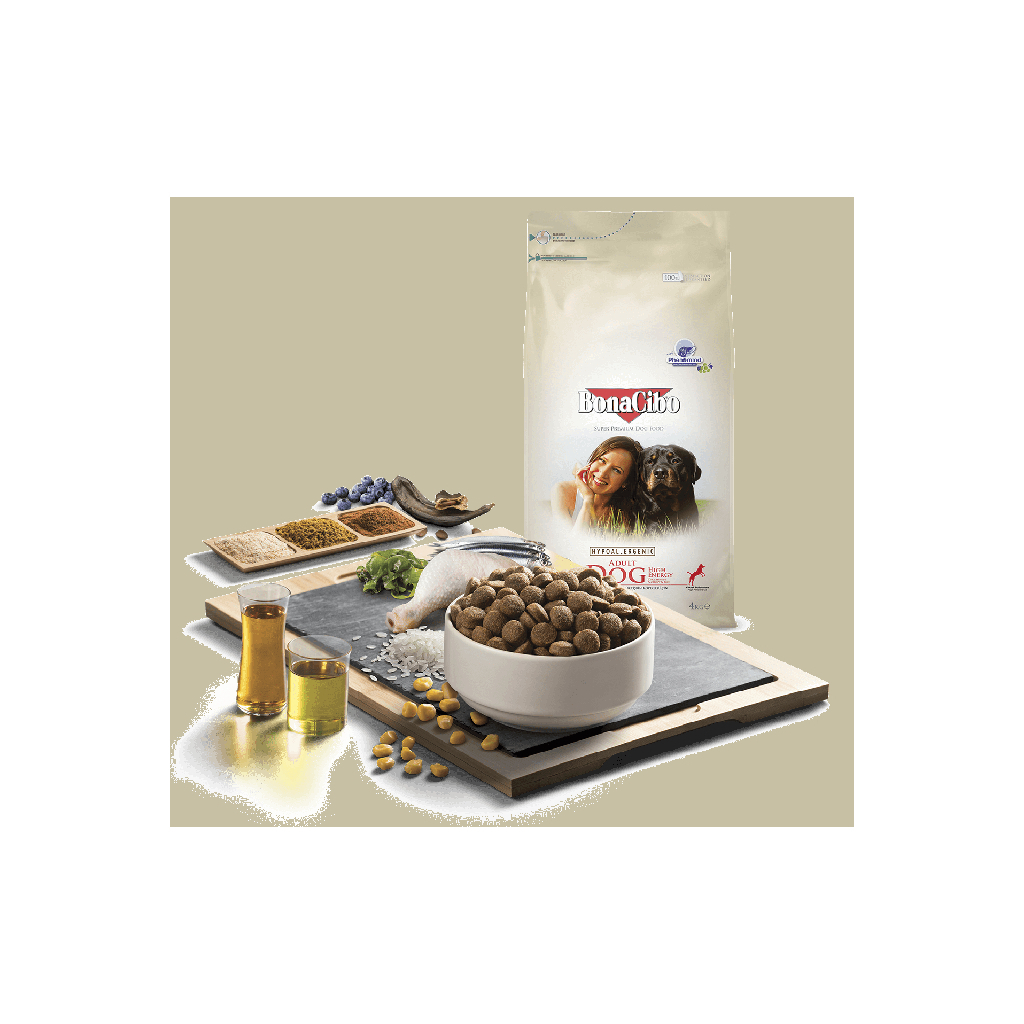 Сухий корм для собак BonaCibo Adult Dog High Energy Chicken&Rice with Anchovy 4 кг (8694686406175) - зображення 2