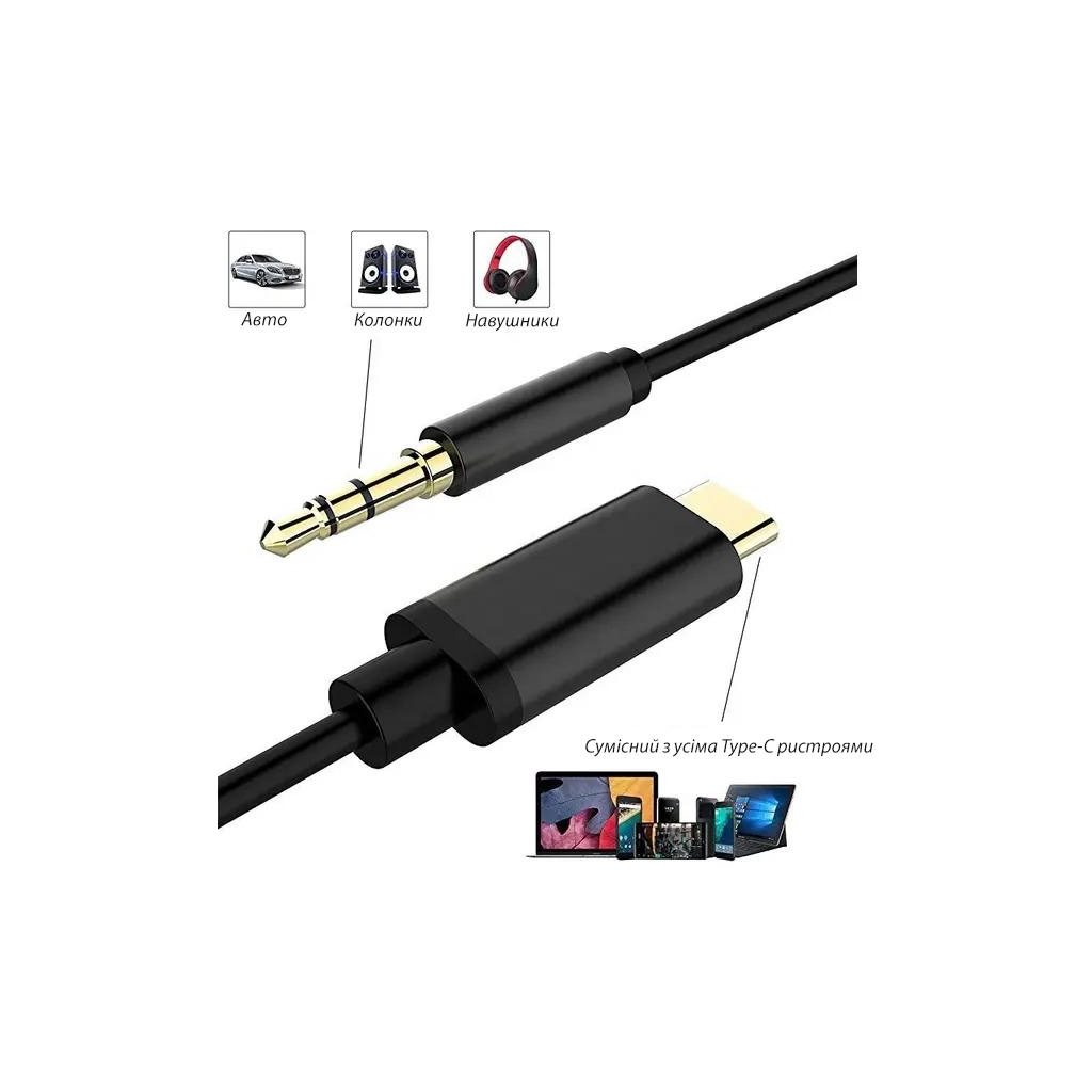 Кабель мультимедійний USB-C to 3.5mm M 1.0m black XoKo (AUX-002-BK) - зображення 4