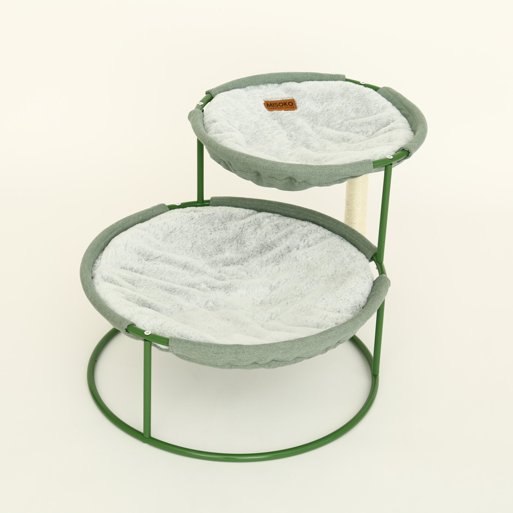 Лежак для тварин MISOKO&CO Pet bed double 70x50x40 см light green (HOOP31838) - зображення 1