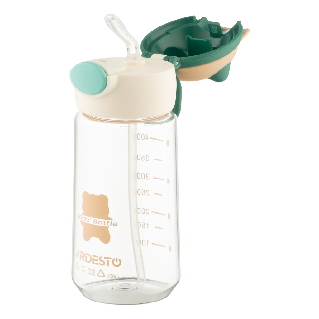 Пляшка для води Ardesto Bear 550мл зелений (AR2255BE) - зображення 5