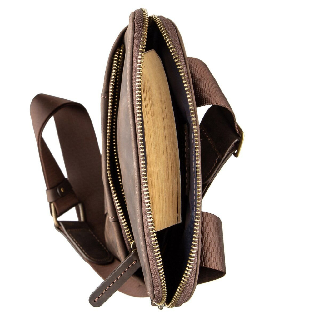 Сумка Shvigel З вінтажної шкіри Коричнева (11180) - зображення 6