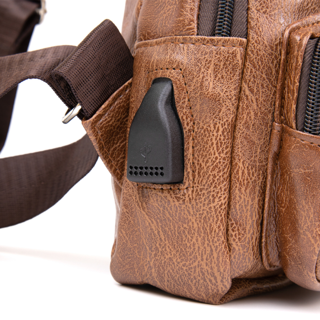 Сумка Vintage Крос боді смарт зі шкірозамінника Руда (20573) - зображення 3