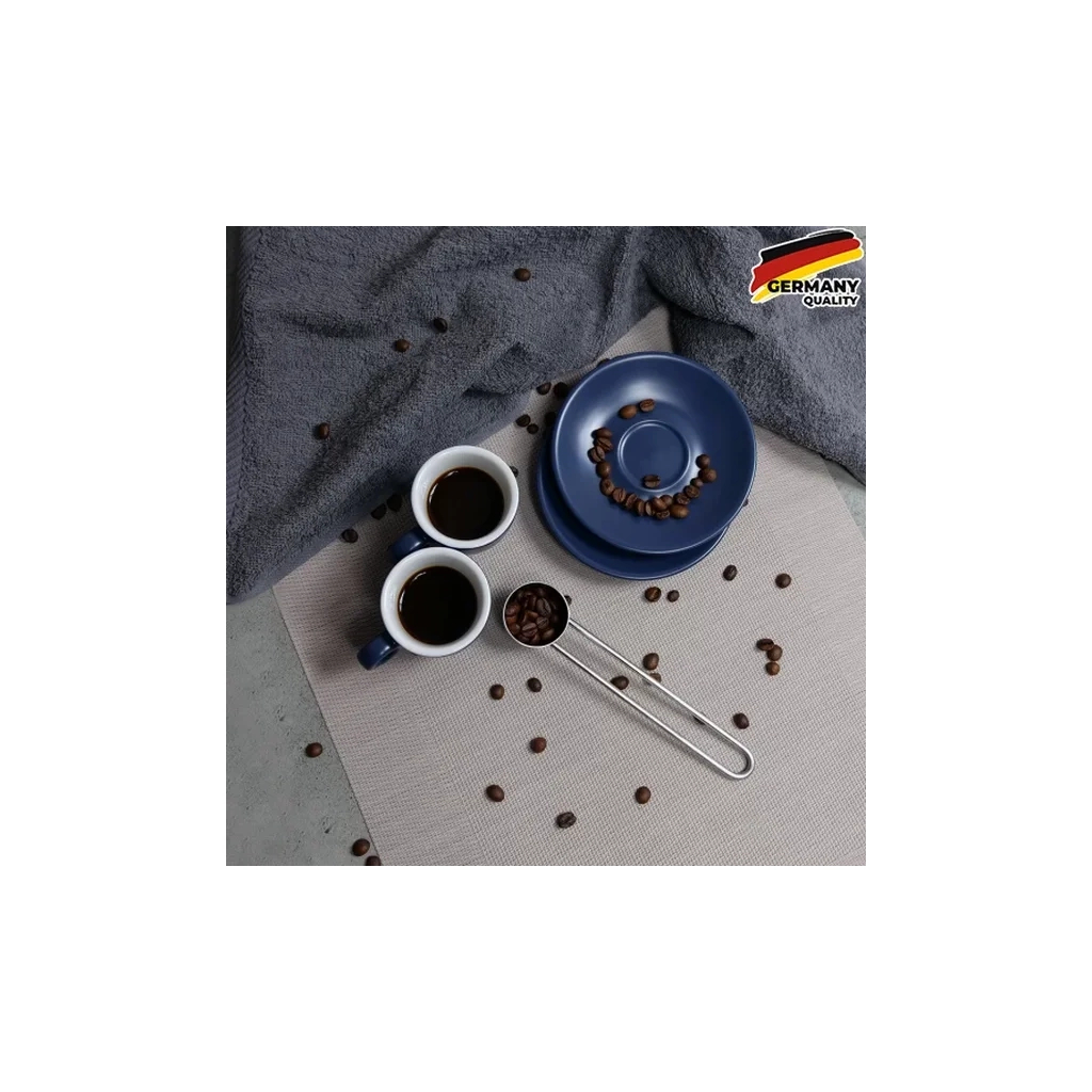 Набір чашок Kela Mattia з блюдцем для еспресо 4 предмети Синій (12754) - зображення 6