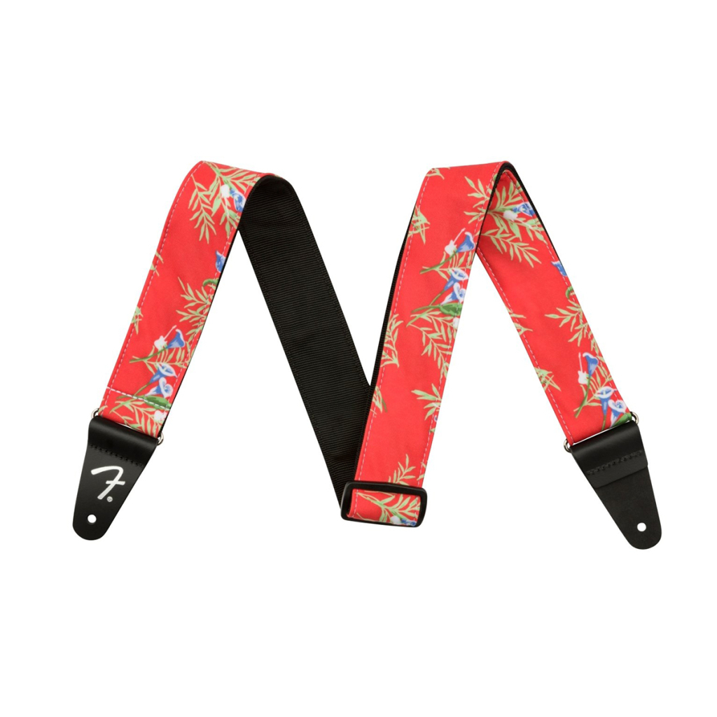 Ремінь для гітари Fender Strap 2" Hawaiian Straps Red Floral (236945) - зображення 1
