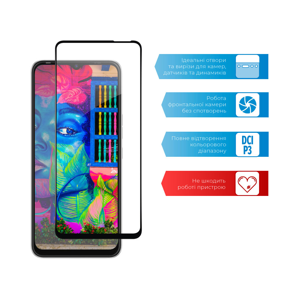 Скло захисне ACCLAB Full Glue Tecno Spark 8C (1283126542466) - зображення 5