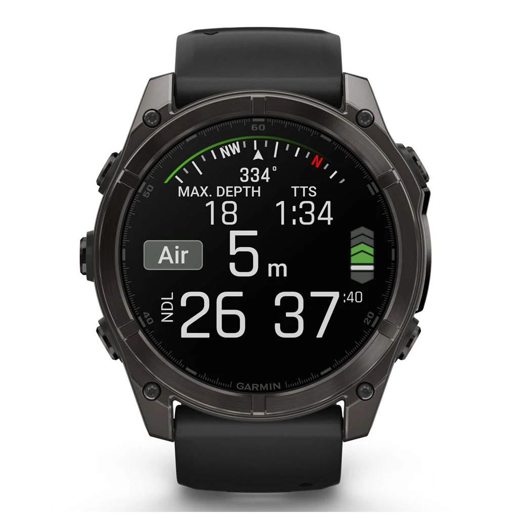 Смарт-годинник Garmin fenix 8 51mm,AMOLED,Saph,CrbnGryTi/Blk,Blk/PebbleGryBnd (010-02905-21) - зображення 8