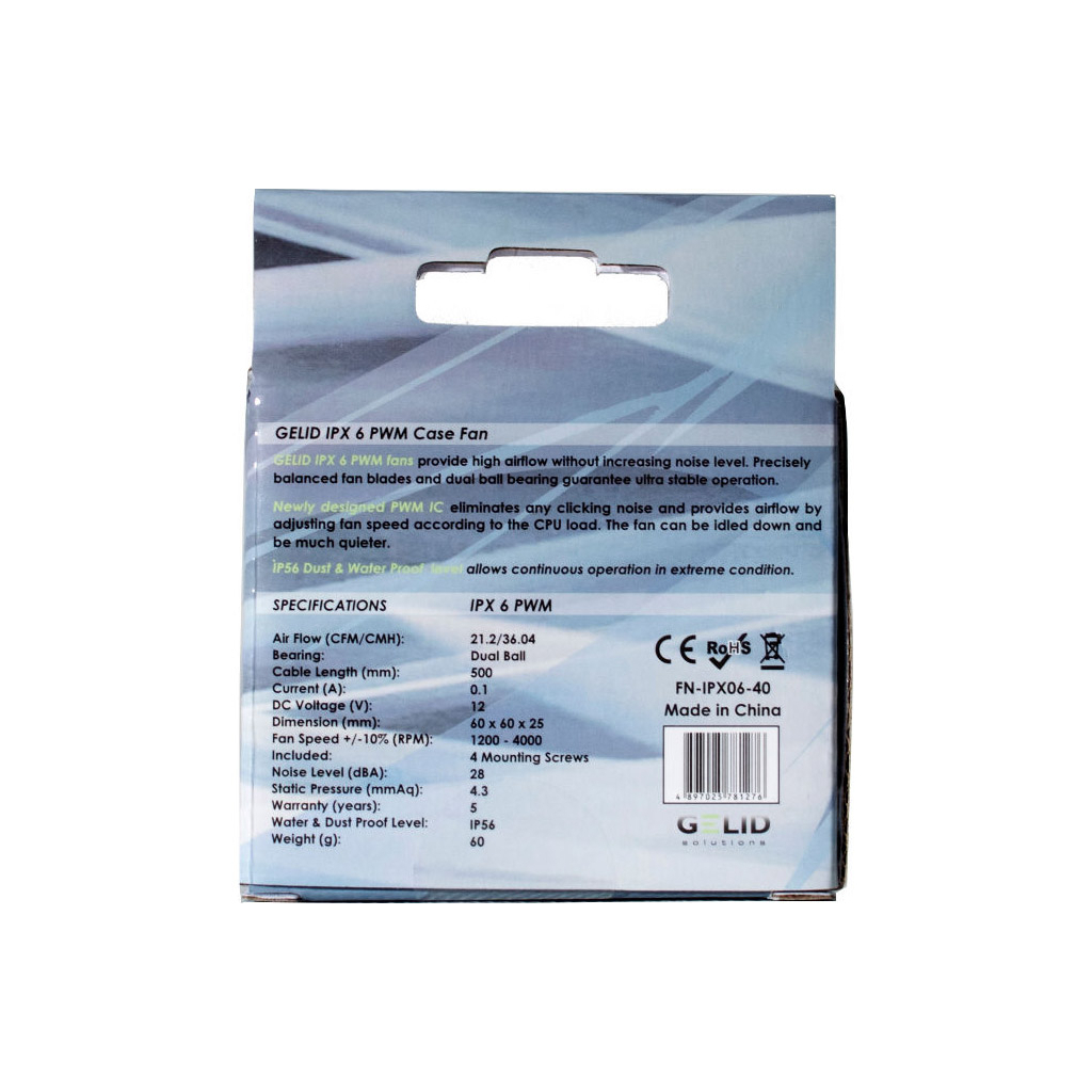 Кулер до корпусу Gelid Solutions IPX 6 PWM (FN-IPX06-40) - зображення 4