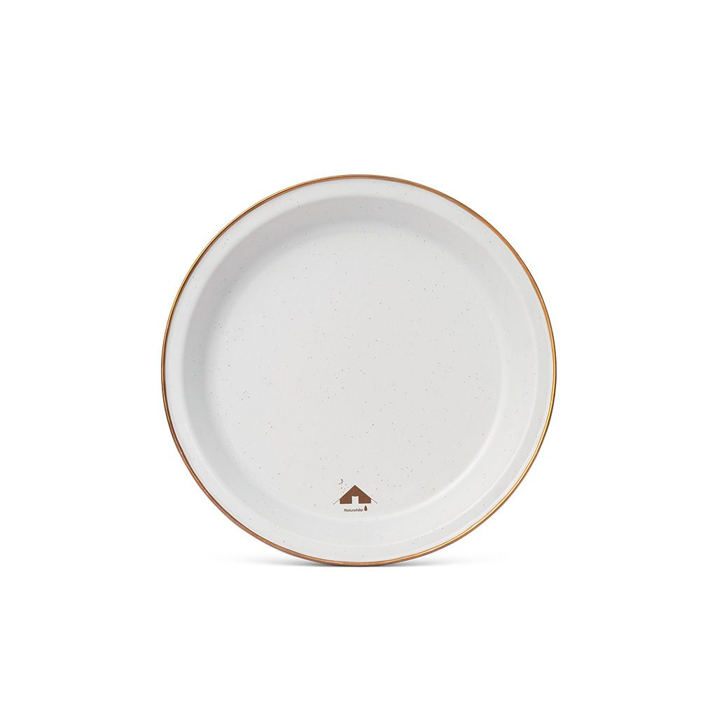 Тарілка Naturehike CNK2300CW013 емальована пласка біла (6976023923319) - зображення 1