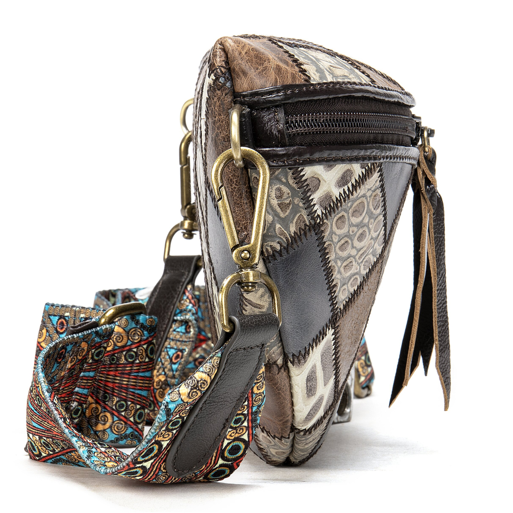 Сумка Vintage Жіноча поясна шкіряна Різнокольорова (20342) - зображення 4