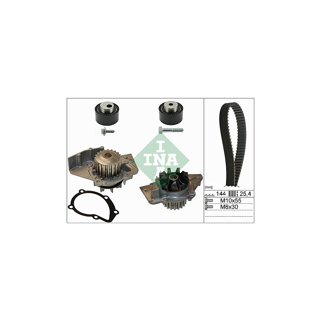 Комплект ременя ГРМ з помпой INA 530 0235 30 - зображення 1