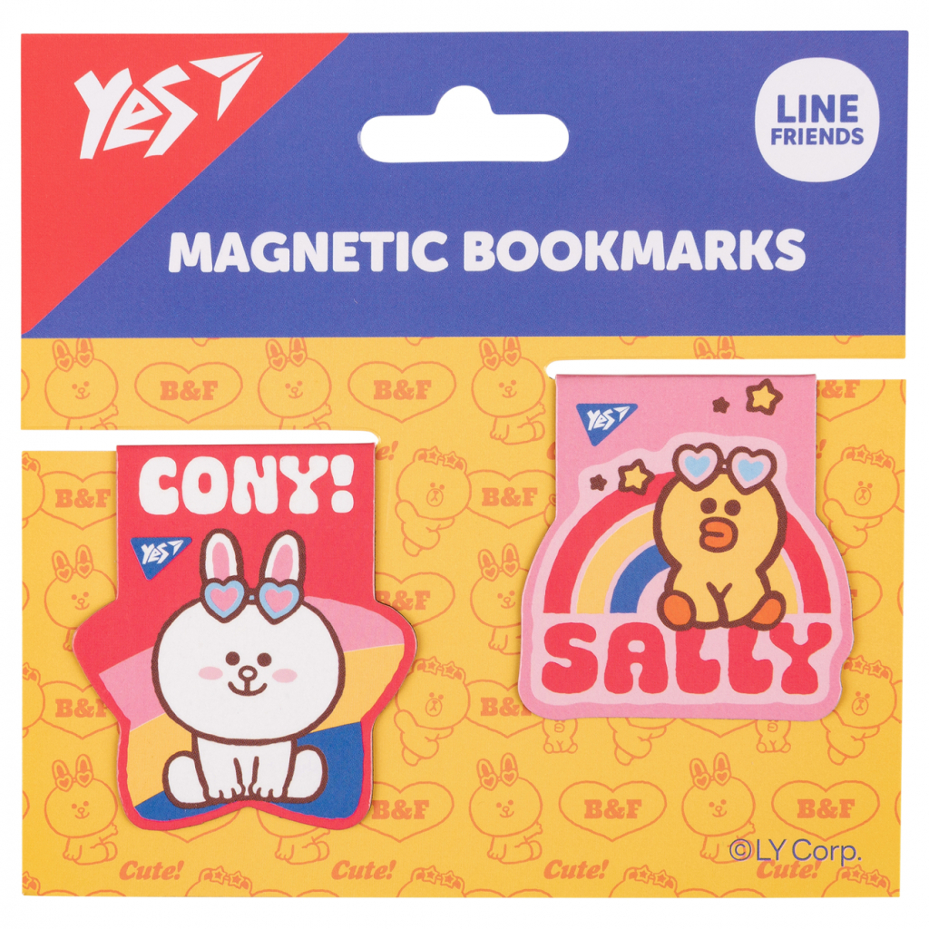 Закладки для книг Yes магнітні Line Friends Sally and Cony, 2шт (708108) - зображення 2