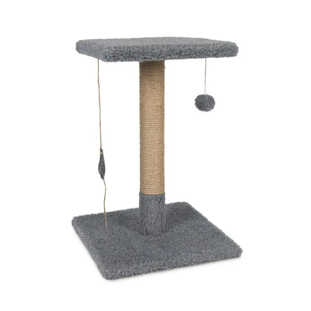 Дряпка (кігтеточка) для котів Природа Фелікс 36х36х50 см (світло-сіра) (4823082425259) - зображення 1