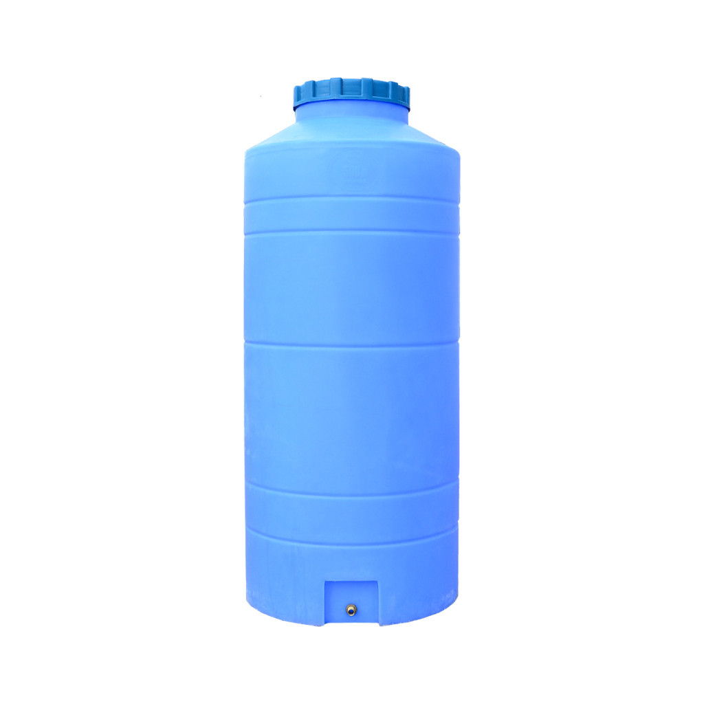 Ємність для води Пласт Бак вертикальна харчова 500 л вузька синя (12434) - зображення 2