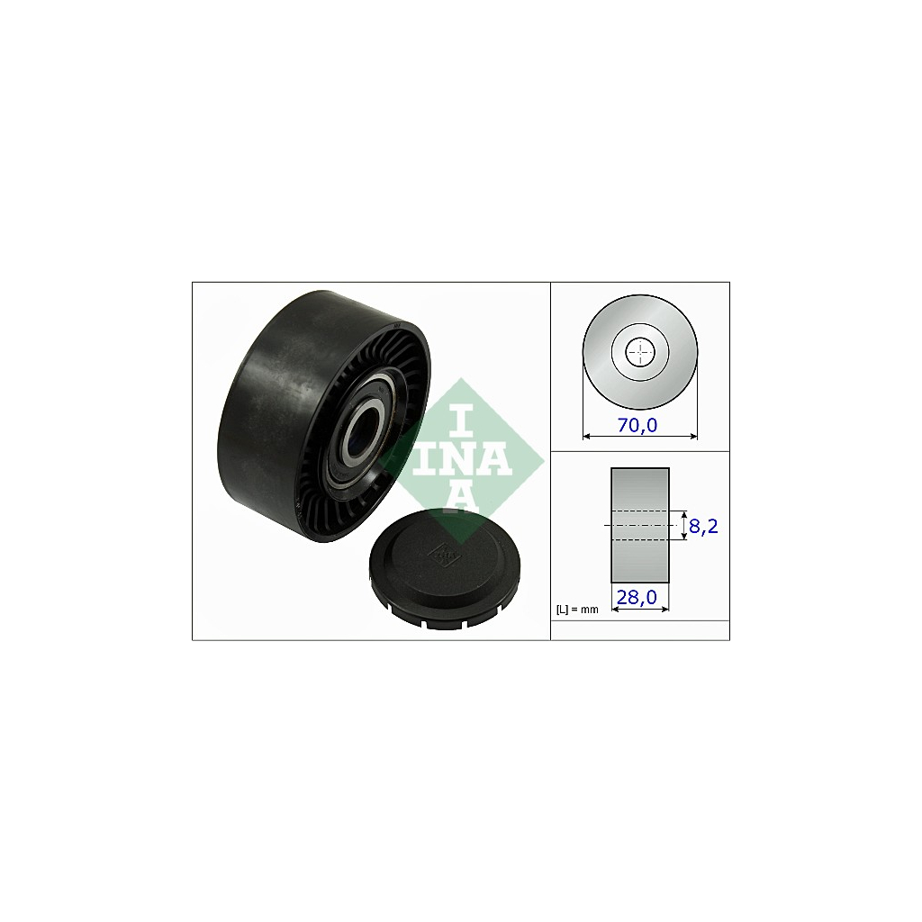 Ролик натягувача ременя INA 532 0468 10 - зображення 1