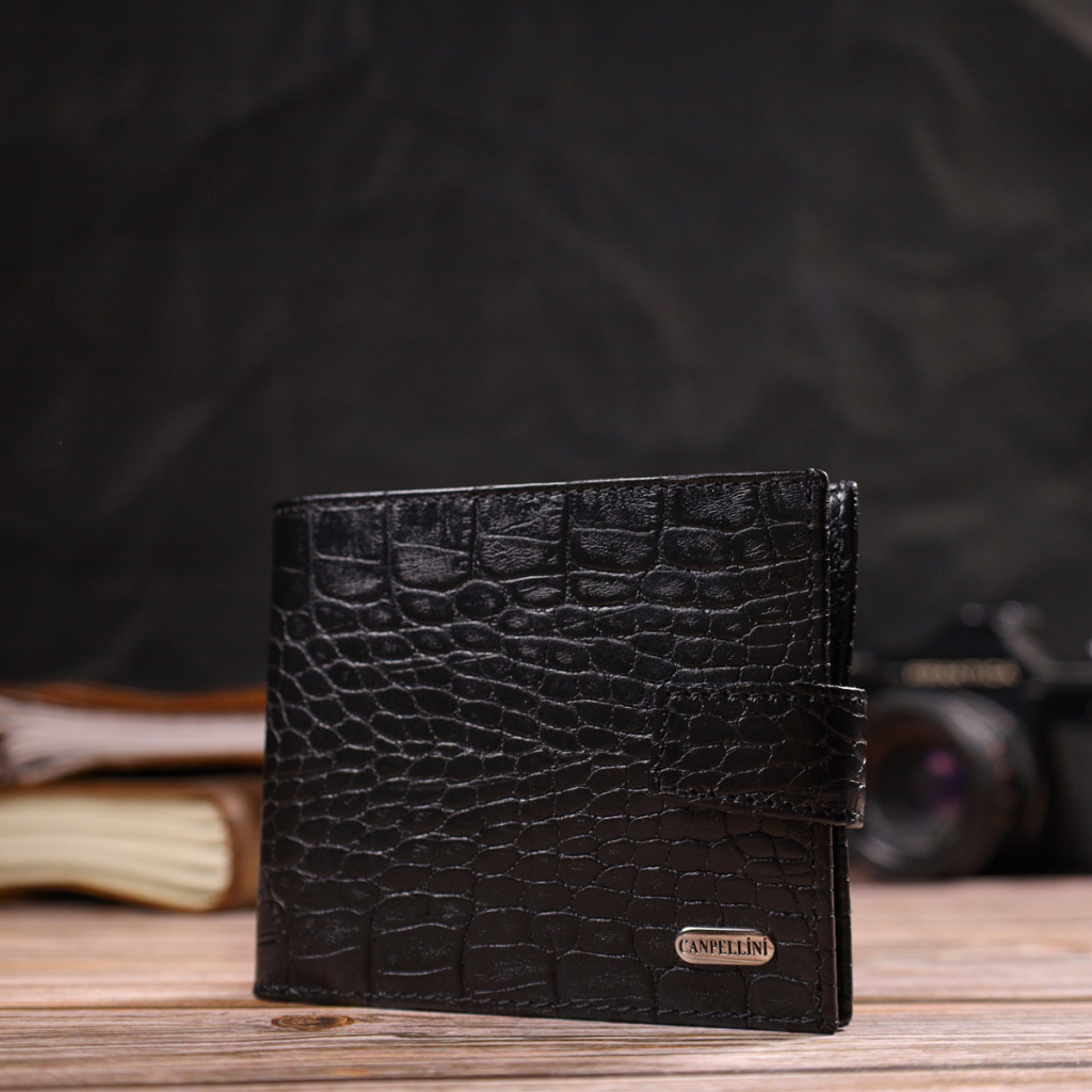 Гаманець Canpellini З натуральної шкіри Чорний (21790) - зображення 8