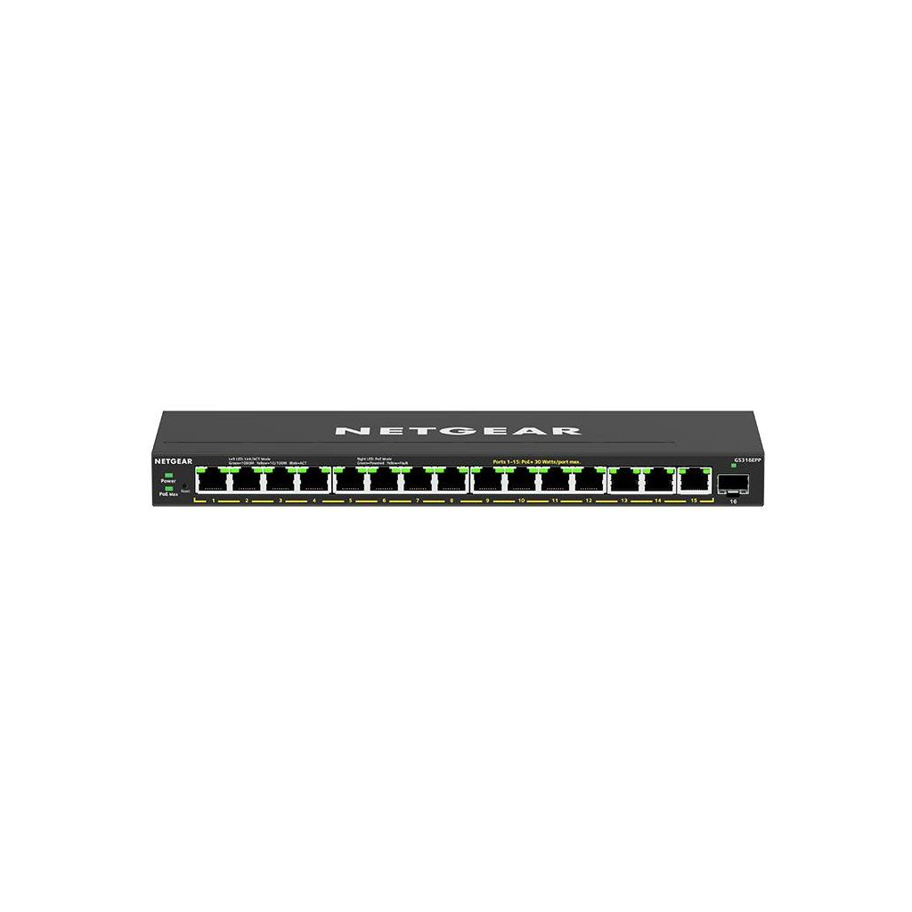 Комутатор мережевий Netgear GS316EPP-100PES - зображення 1