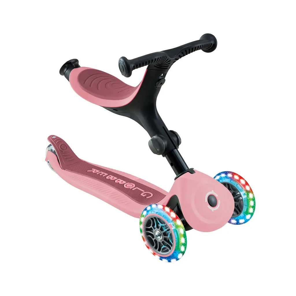 Самокат Globber серії Go Up Active 360 пастельно-рожевий Колеса з підсвічуванням (749-310) - зображення 10