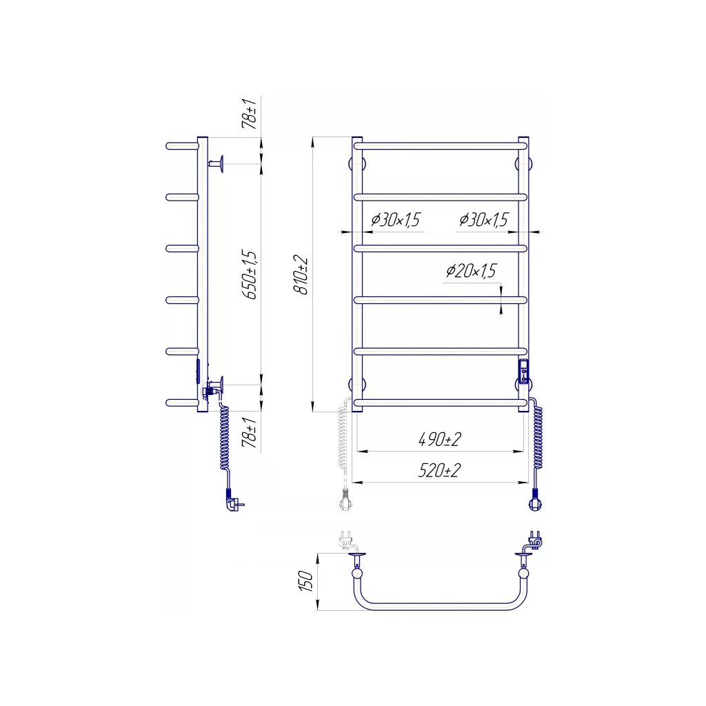 Сушарка для рушників MARIO Стандарт НР-І (2.3.0215.10.P) - изображение 4