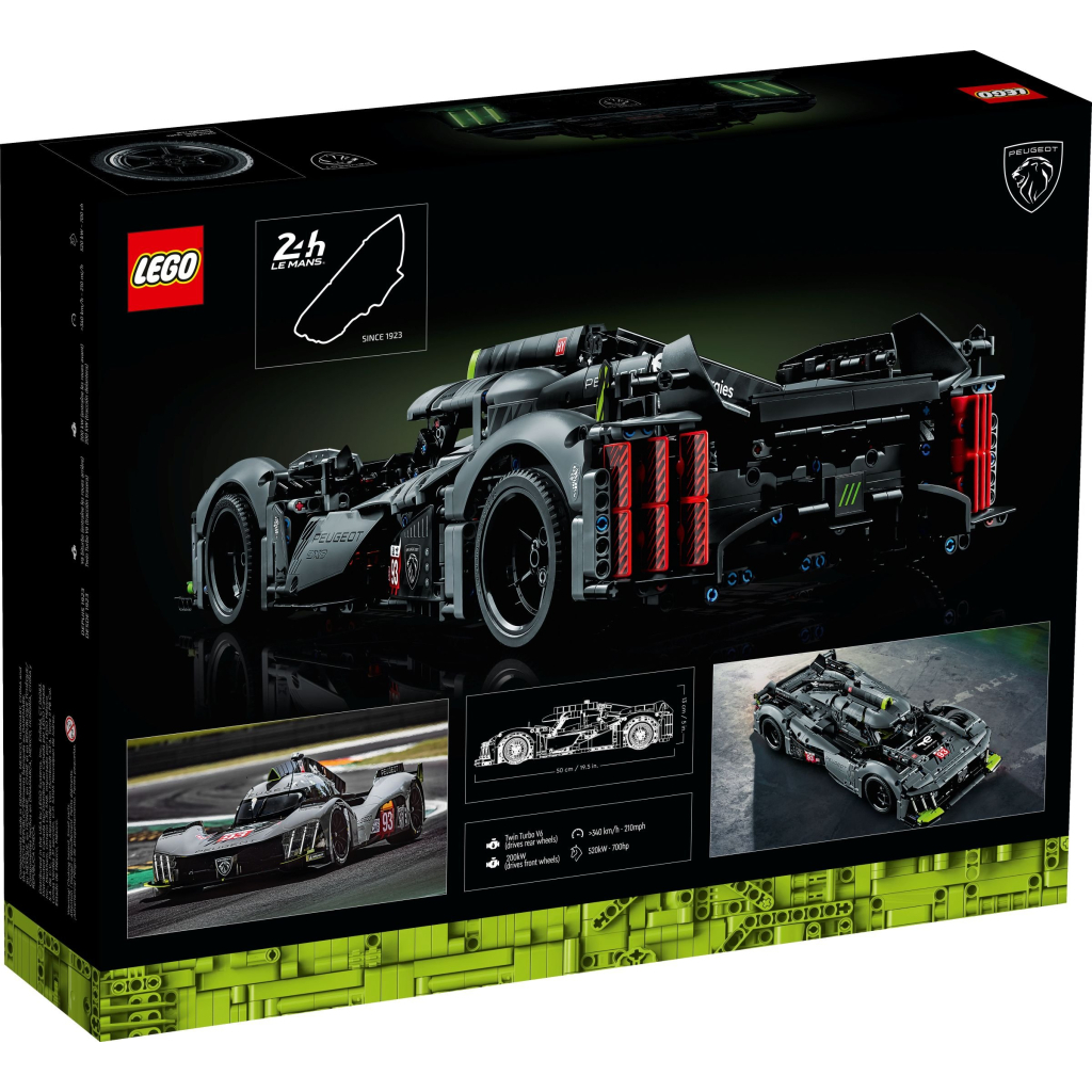 Конструктор LEGO Technic Peugeot 9X8 24H Le Mans Hybrid Hypercar 1775 деталей (42156) - зображення 8