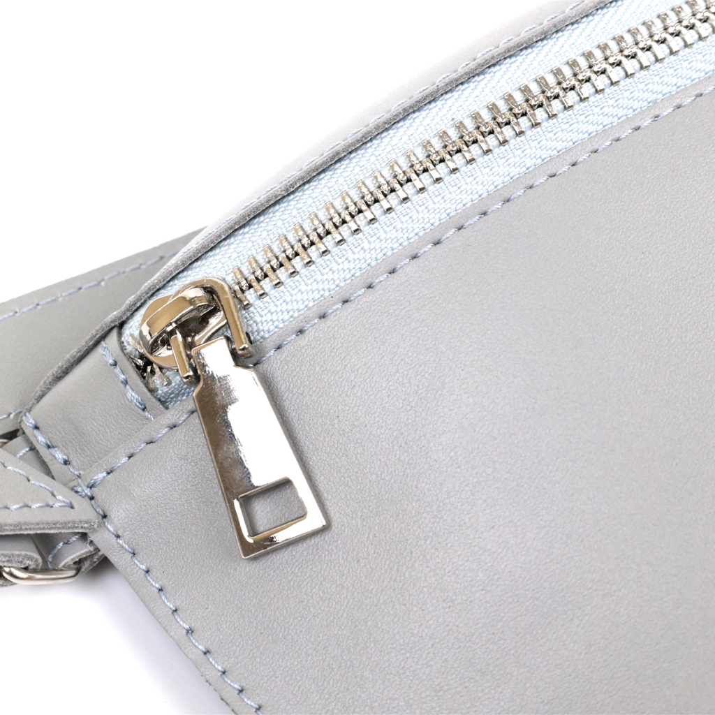 Сумка Shvigel Бананка з натуральної шкіри Сіра (16389) - зображення 6