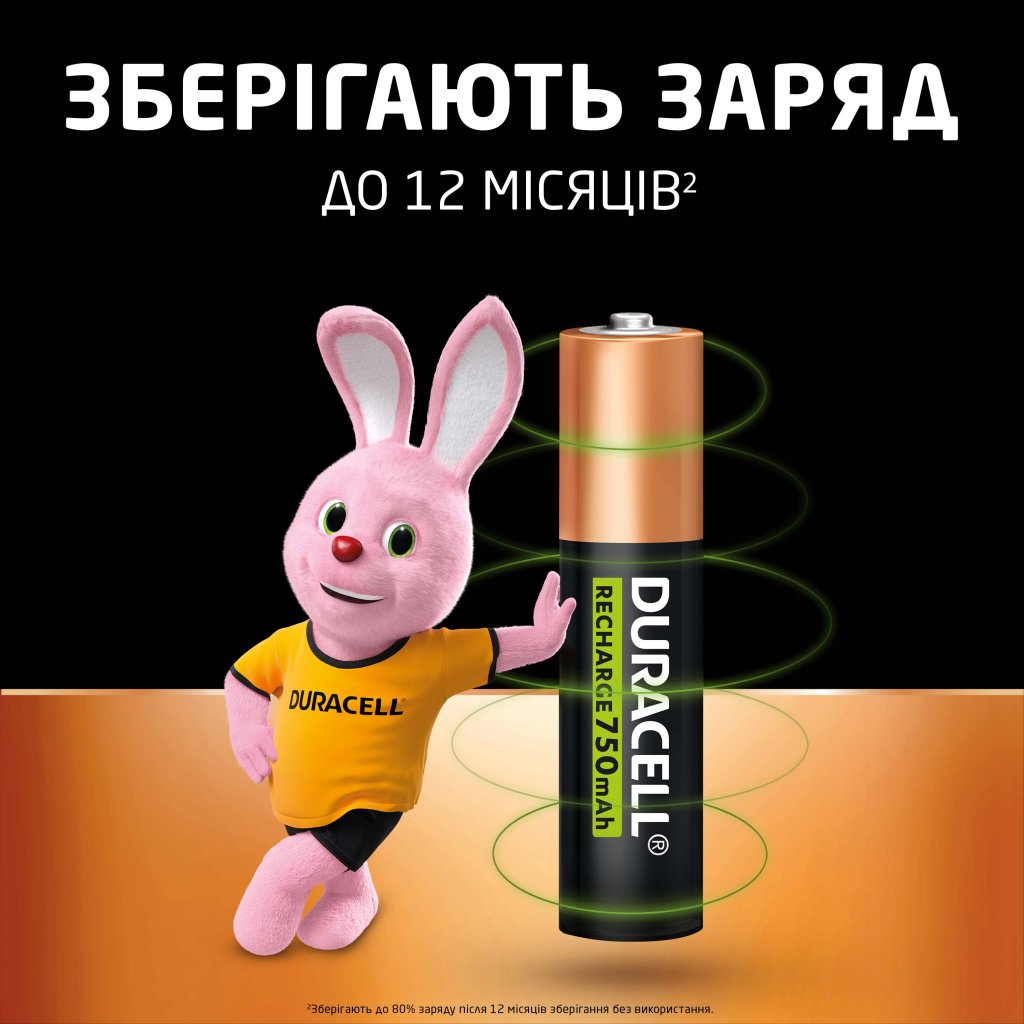 Акумулятор Duracell AAA HR03 750mAh * 4 (5007331) - зображення 6