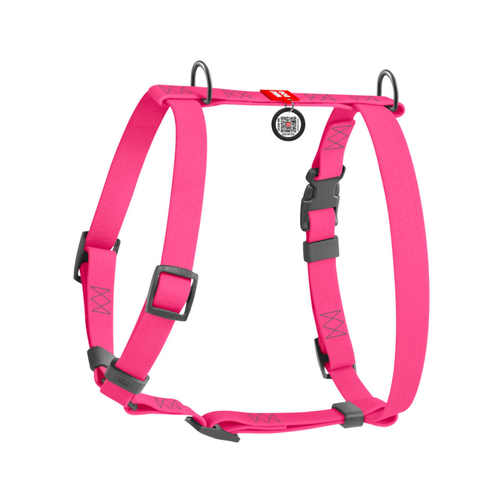 Шлея для собак WAUDOG Waterproof анатомічна Н-подібна S рожева (32947) - зображення 1