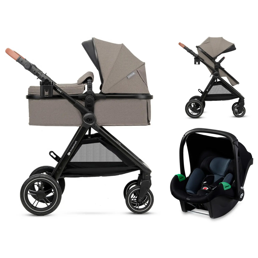 Коляска Kinderkraft 3 в 1 Esme Sand Beige (KSESME00BEG3000) (5902533925704) - зображення 1