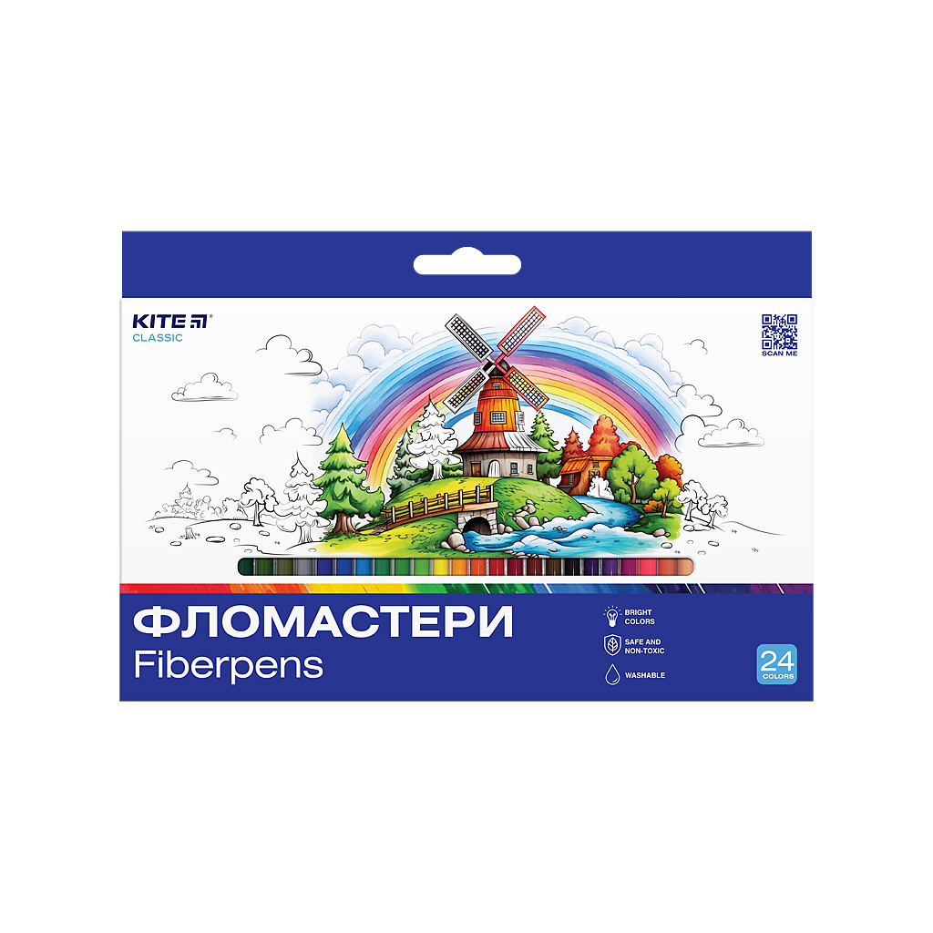 Фломастери Kite Dogs 24 кольора (K-456) - изображение 1
