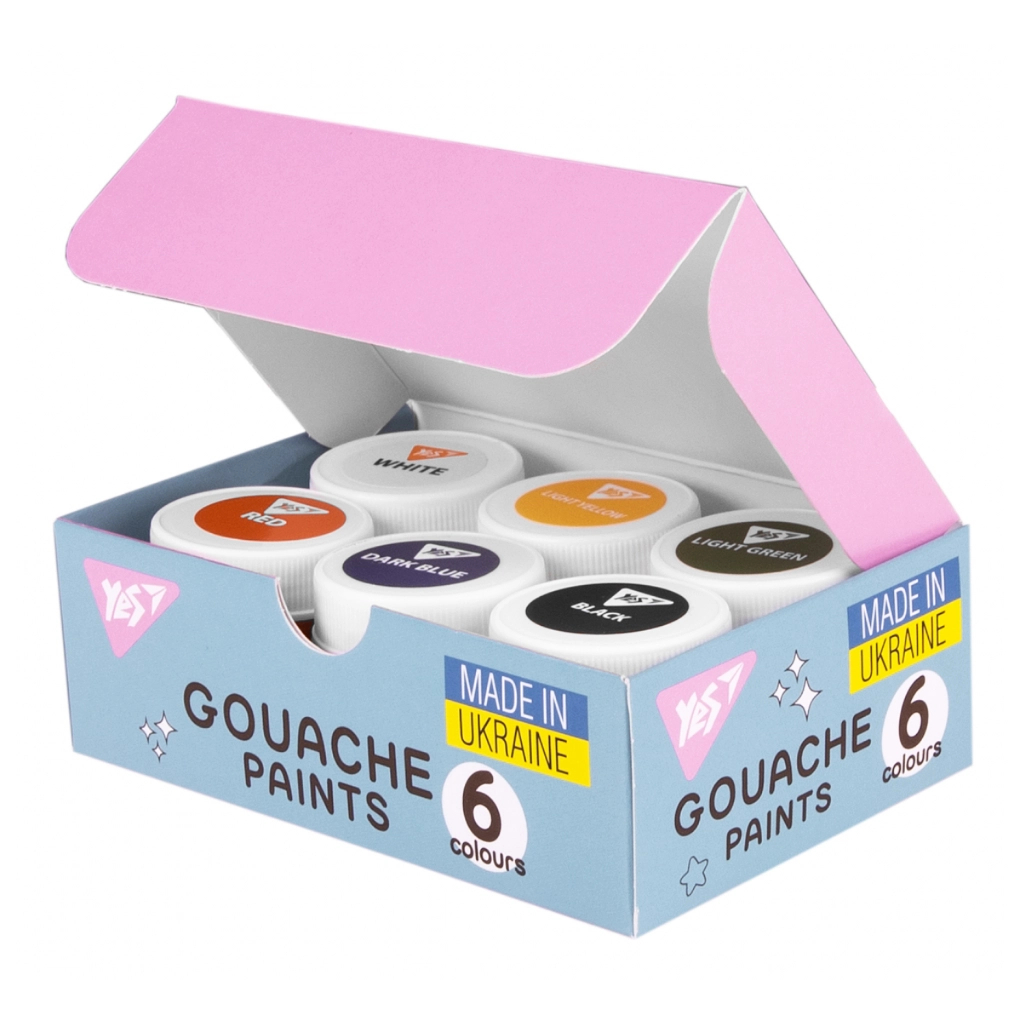 Гуашеві фарби Yes Pusheen 6 кольорів по 20 мл (230400) - picture 2