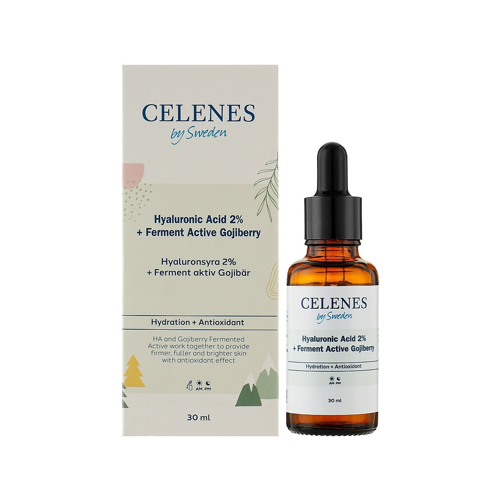 Сироватка для обличчя Celenes Hyaluronic Acid 2% Зволожувальна з гіалуроновою кислотою 30 мл (7350104249441) - изображение 2