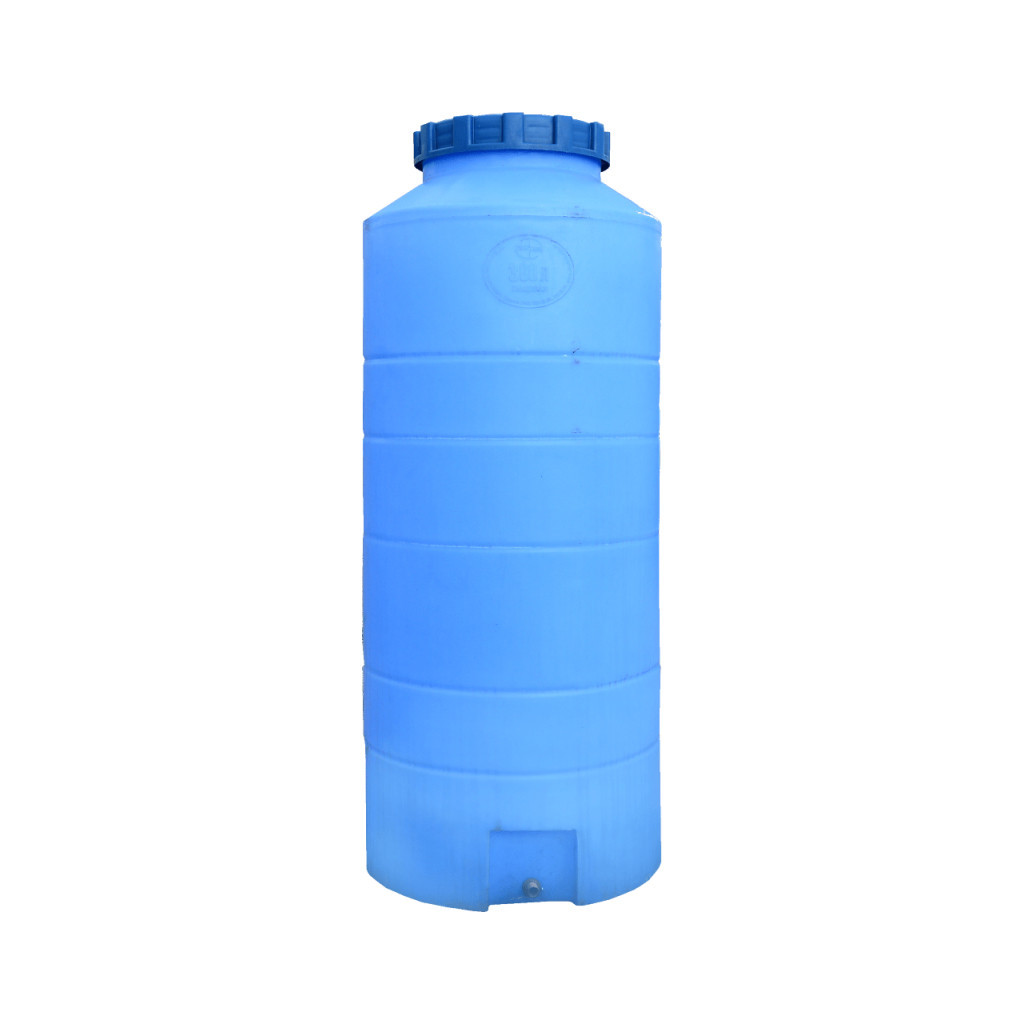 Ємність для води Пласт Бак вертикальна харчова 300 л вузька синя (12431) - зображення 2