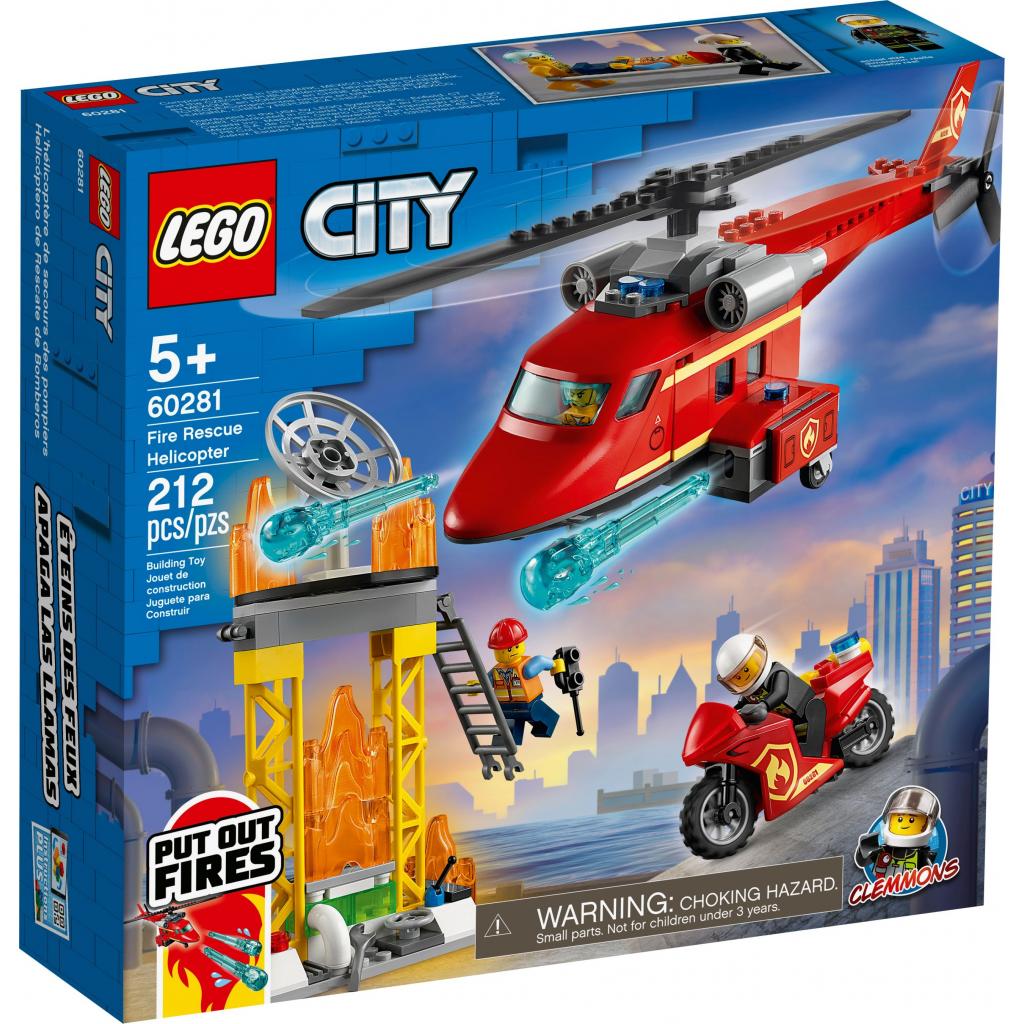Конструктор LEGO City Fire Пожежний рятувальний вертоліт 212 деталей (60281) - зображення 1