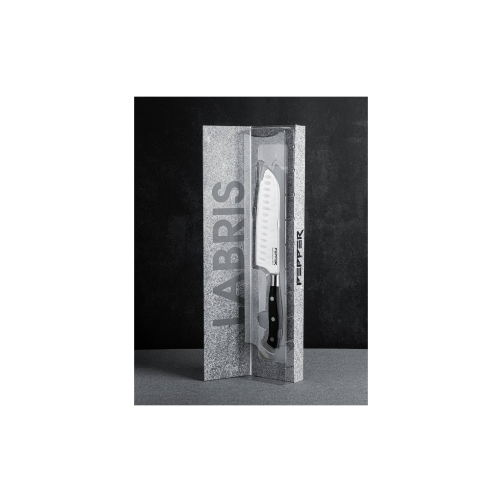 Кухонний ніж Pepper Labris Сантоку 17,5 см PR-4004-6 (111206) - зображення 1