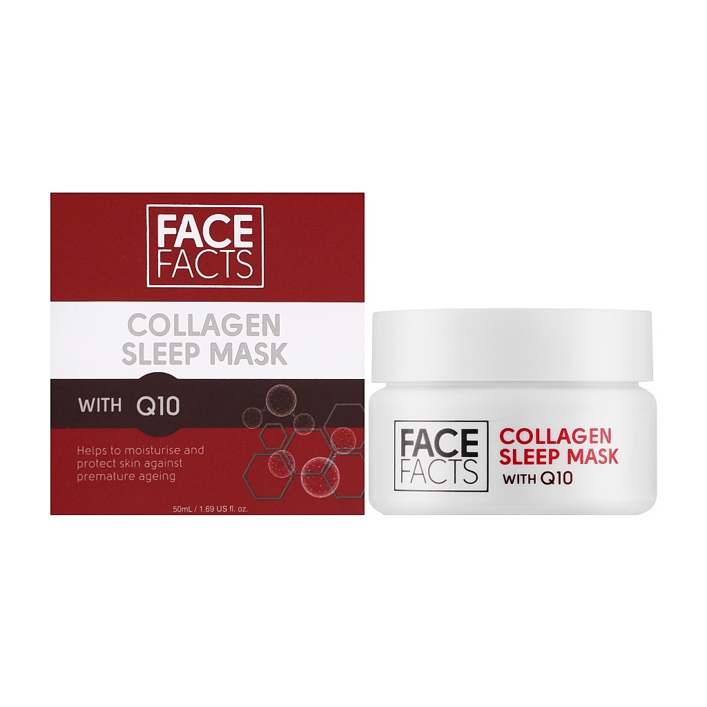 Маска для обличчя Face Facts Collagen & Q10 Sleep Mask Нічна з колагеном та коензимом Q10 50 мл (5031413917185) - зображення 2