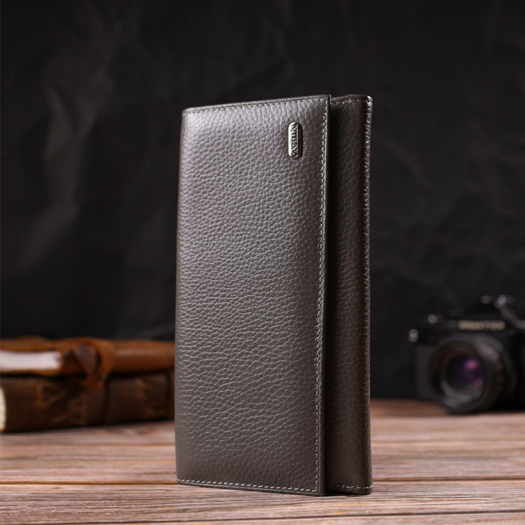 Портмоне Canpellini З натуральної шкіри флотар Сіре (21851) - зображення 8