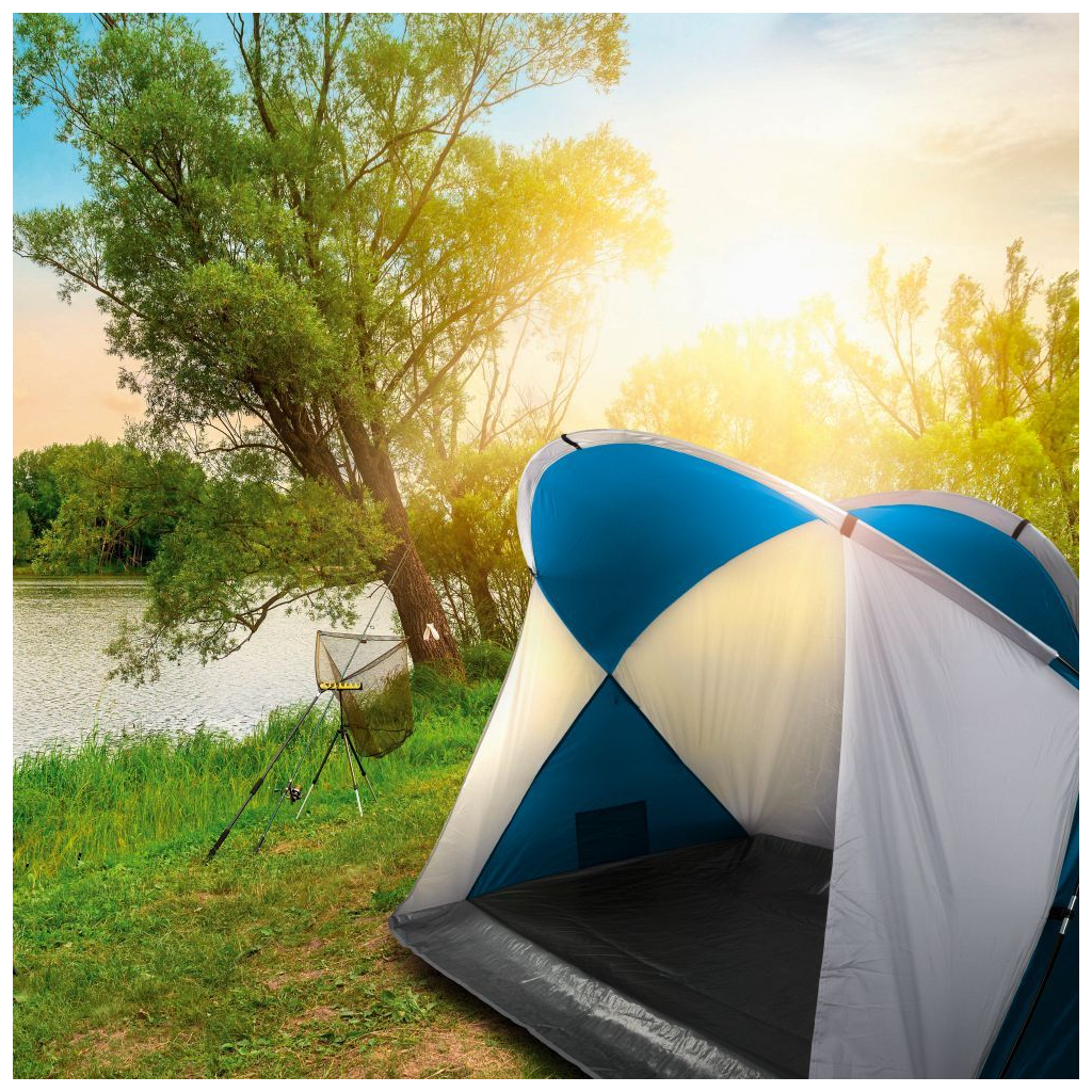 Намет Schwarzwolf Kerkini 220 x 120 см сріблястий/синій (F4801700AJ3) - зображення 8