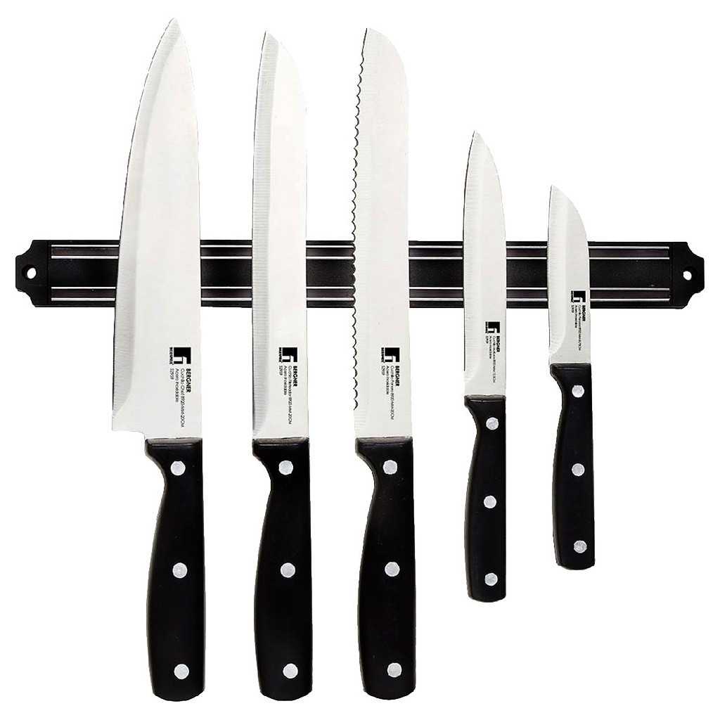 Набір ножів MasterPro Gourmet Pepe з магнітним тримачем (BGMP-4330) - зображення 1