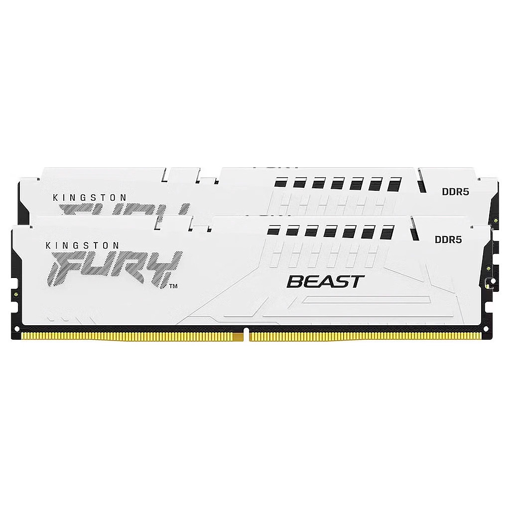 Модуль пам'яті для комп'ютера DDR5 64GB (2x32GB) 5200 MHz FURY Beast White Kingston Fury (ex.HyperX) (KF552C40BWK2-64) - зображення 3