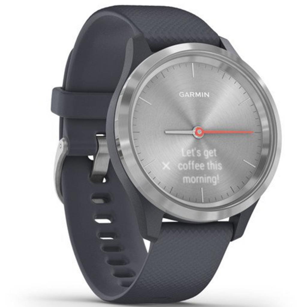 Смарт-годинник Garmin vivomove 3S, Silver, Granite Blue, Silicone (010-02238-20) - зображення 3