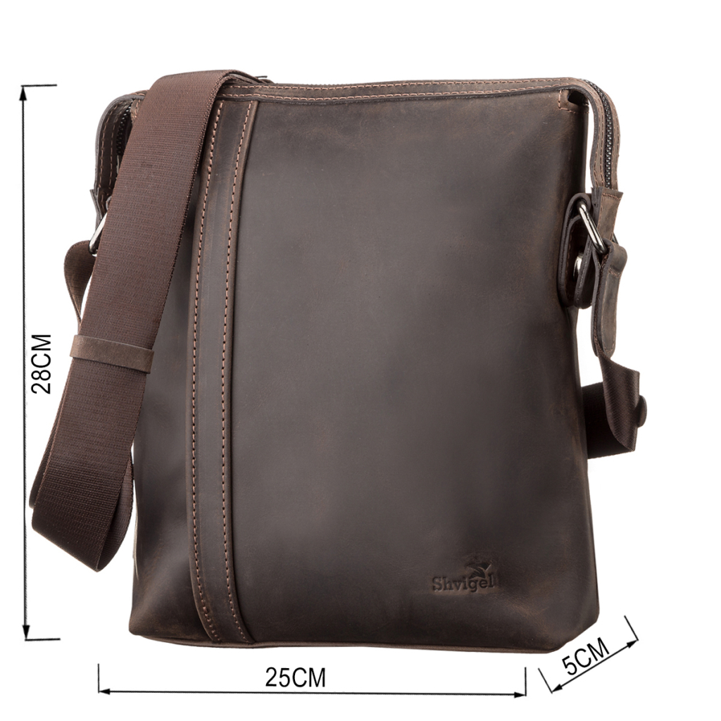 Сумка Shvigel Шкіряна Коричнева (11099) - зображення 3