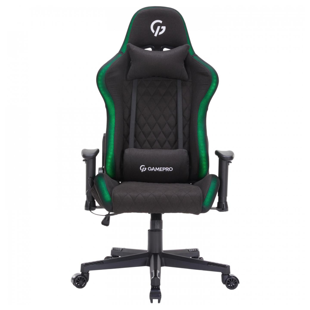 Крісло ігрове GamePro GC700FB Fabric Size L RGB Black (GC700FB RGB) - зображення 4