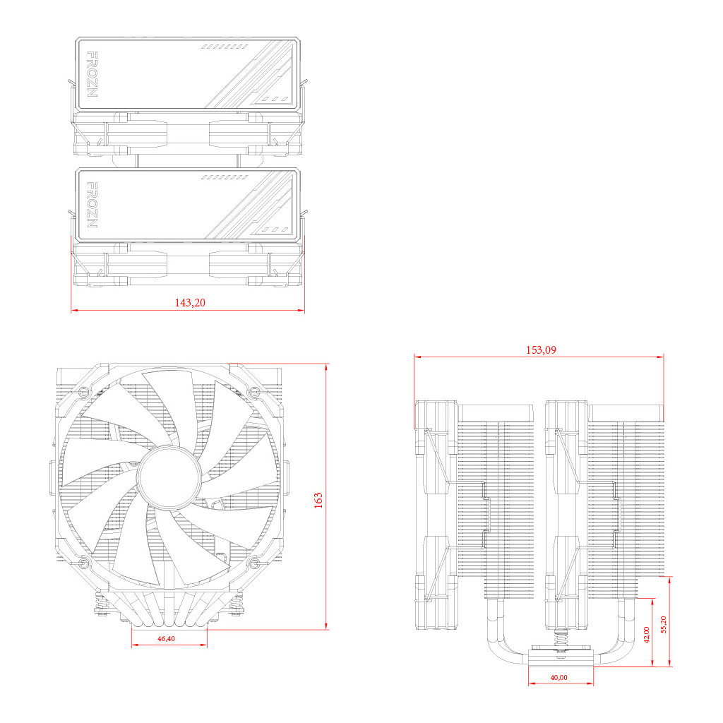 Кулер до процесора ID-Cooling FROZN A720 Black - зображення 7