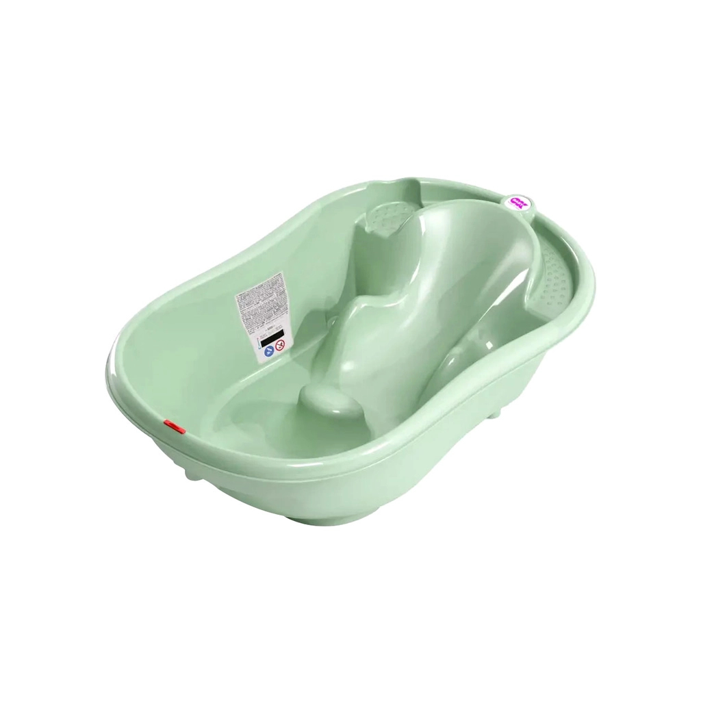 Ванночка Ok Baby Onda з анатомічною гіркою і термодатчиком, зелений (38231200) - зображення 1