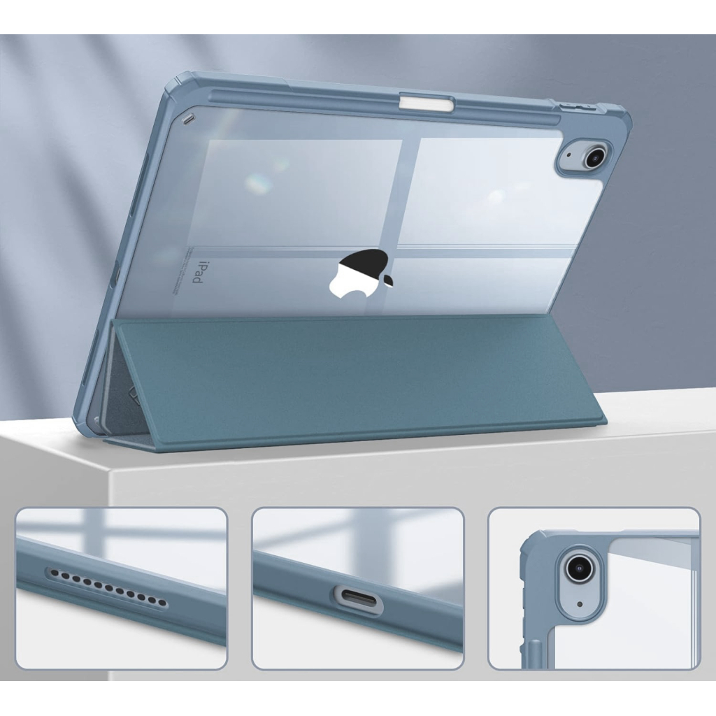 Чохол до планшета BeCover Soft Edge TPU Apple Pencil Apple iPad Air (4/5) 2020/2022 10.9" Blue Haze (711697) - зображення 2