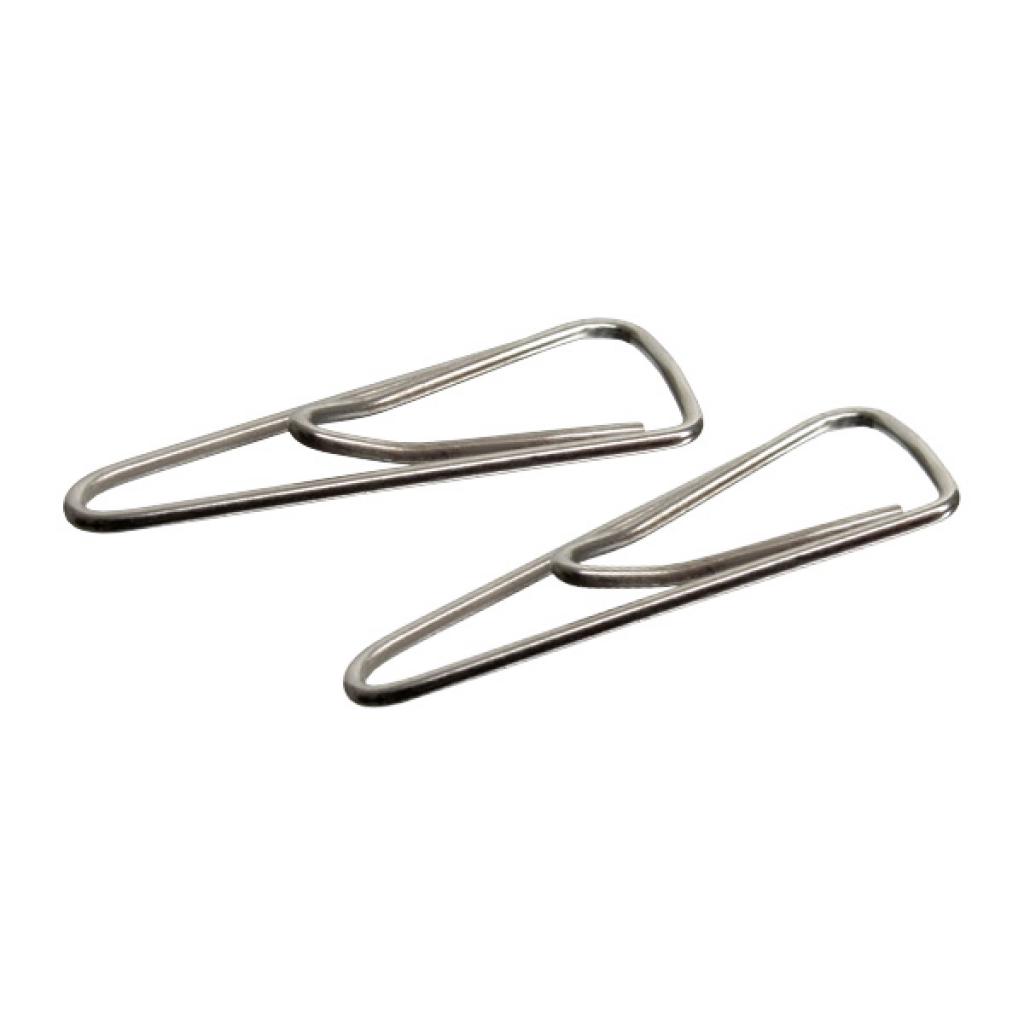Скріпки канцелярські Axent triangular, nickel-plated, with a bend, 25мм 100шт (4105-А) - зображення 1