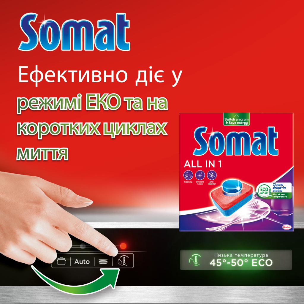 Таблетки для посудомийних машин Somat All in 1 Extra 85+85 шт. (9000101820676) - изображение 4